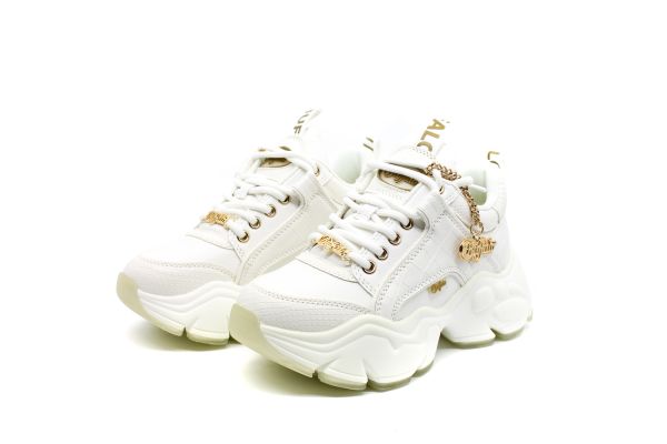 Γυναικεία Binary Glam Sneakers Λευκά Buffalo BUF1636059-WHITE ANIMAL