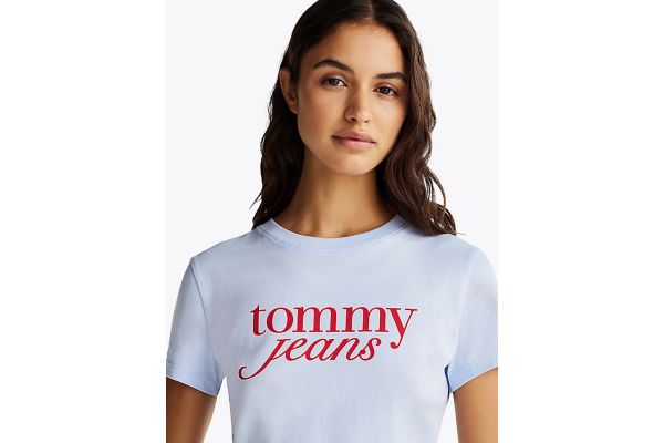 Γυναικείο T-shirt Γαλάζιο Tommy Jeans DW0DW19447-C3Q