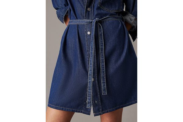 Γυναικείο Τζιν Φόρεμα-Πουκαμίσα Navy Μπλε Calvin Klein J20J225008-1BY