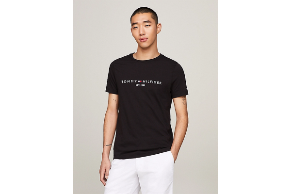Ανδρικό T-shirt Μαύρο Tommy Hilfiger MW0MW11465-BAS
