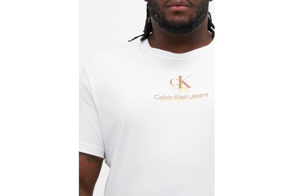 Ανδρικό Plus Size T-shirt Λευκό Calvin Klein J30J327733-YAF