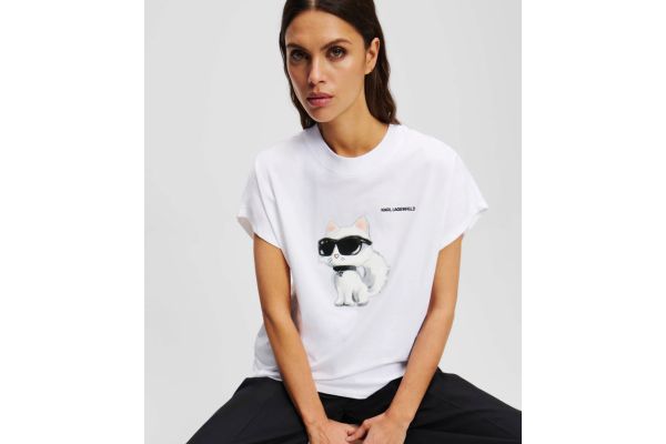 Γυναικείο Ikon Aquarelle T-shirt Λευκό Karl Lagerfeld A2W17115-100 White