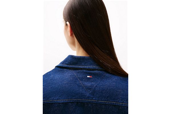 Γυναικείο Cropped Τζιν Πουκάμισο Navy Μπλε Tommy Jeans DW0DW20567-1BK