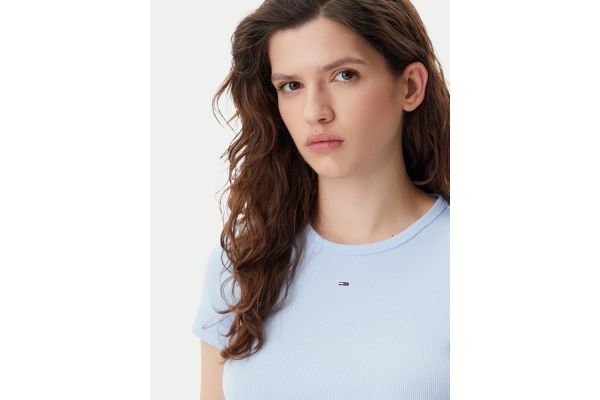 Γυναικείο Slim T-shirt Γαλάζιο Tommy Jeans DW0DW17383-C12